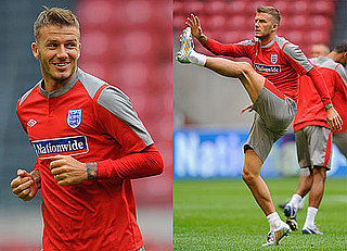 Photos of David Beckham Playing With the England Soccer Team in Amsterdam, Holland