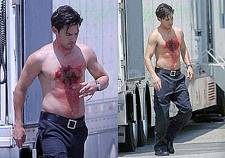 Photos of Milo Ventimiglia Shirtless on the Set of Heroes in LA