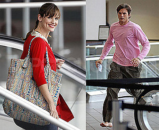 Photos of Jennifer Garner and Ashton Kutcher Filming Valentine's Day at LAX