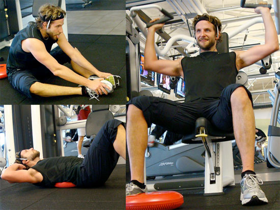 Photos of Bradley Cooper at the Gym
