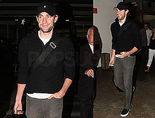 Photos of Newly Engaged John Krasinski Arriving at LAX