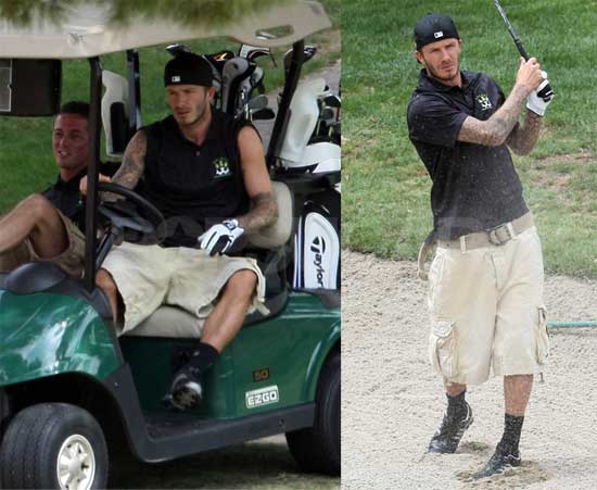 Photos of David Beckham Playing Golf