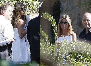Photos of Jennifer Aniston Meeting With Landscapers at Her LA Home