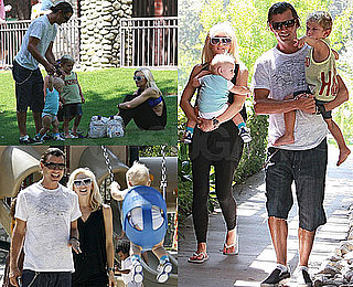 Photos of Gwen Stefani, Gavin Rossdale, Kingston Rossdale, Zuma Rossdale at Beverly Hills Park