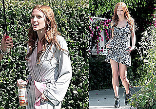 Photos of Ashlee Simpson Filming Melrose Place