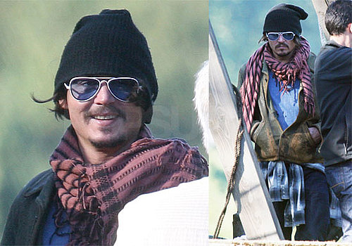 Photos of Johnny Depp on Babybird Music Video Set in UK