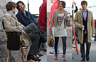 Photos of Jessica Szohr and Chace Crawford Filming Gossip Girl in NYC