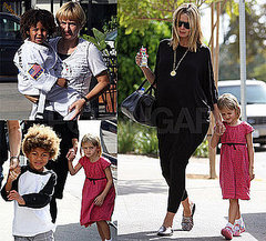 Photos of Pregnant Heidi Klum With Her Kids at Karate Class