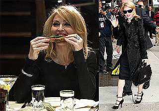 Photos and Video of Madonna Eating Pizza and Talking Marriage on The Late Show