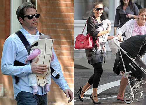 Photos of Sarah Jessica Parker and Matthew Broderick With Their Twins Tabitha and Marion in NYC