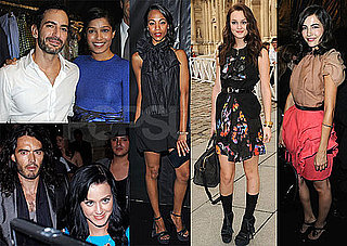 Photos of Russell Brand and Katy Perry at Fendi Party at Paris Fashion Week, Leighton Meester, Marc Jacobs at Louis Vuitton