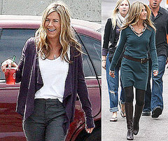 Photos of Jennifer Aniston Working On The Set of the Baster