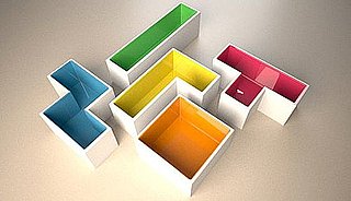 Colorful Ceramic Tetris Pots For Indoor and Outdoor Use