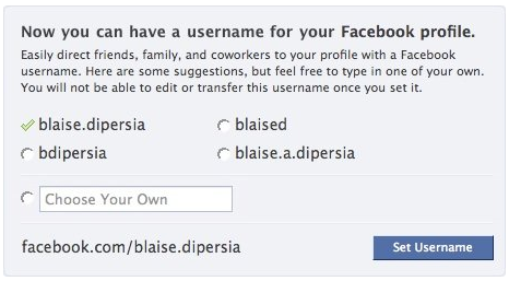 Facebook Adds Usernames to URLs