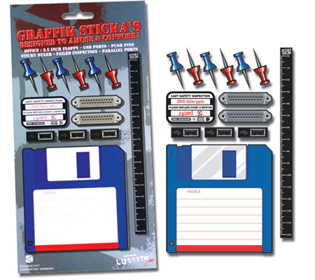 Floppy Disc and USB Port Stickers From Perpetual Kid