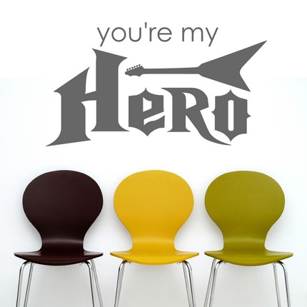 The Guitar Hero Wall Decal Is Ready to Rock The Guitar Hero Wall Decal Is Ready to Rock