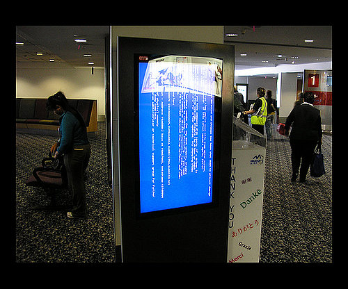 Ad Stand in Melbourne, Australia Airport Ad Stand in Melbourne, Australia Airport