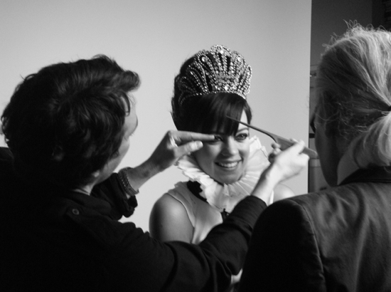 Behind the Scenes Photo of Lily Allen For Chanel Ad Campaign Behind the Scenes Photo of Lily Allen For Chanel Ad Campaign