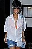 Photo of Rihanna Wearing Orange Bra in NYC