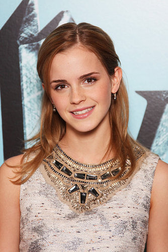 Actress Emma Watson Wears Jeweled Proenza Schuler Dress to Harry Potter Photocall in London