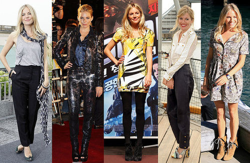 Sienna Miller Wears Diane von Furstenberg and Gucci at Premieres of G.I. Joe