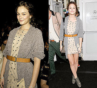 Photo of Leighton Meester in Polka-Dot Dress at New York Fashion Week