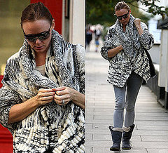 Photo of Stella McCartney in Zebra Print Cardigan in London Photo of Stella McCartney in Zebra Print Cardigan in London