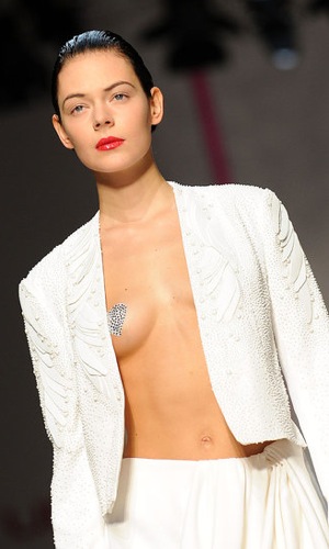Heart Nipple Pasties at Lindsay Lohan's Emanuel Ungaro Spring Collection