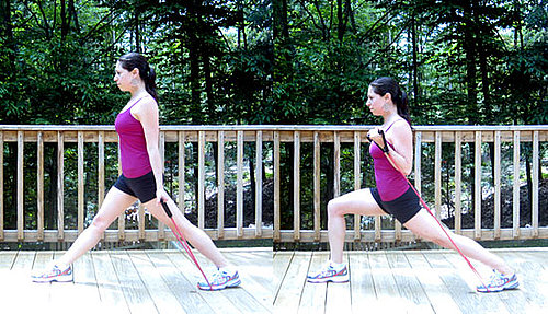 Band It: Bicep Curls With Forward Lunges