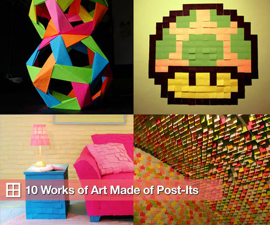 10 Works of Art Made of Post-Its 10 Works of Art Made of Post-Its
