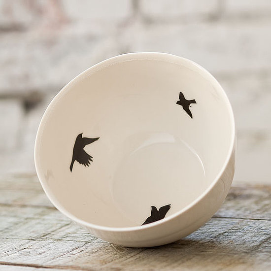 This Bird Bowl ($58) from Coe & Waito is a porcelain slip cast vessel embellished with blackbird images. It's great for displaying your more sophisticated Halloween candy. This Bird Bowl ($58) from Coe & Waito is a porcelain slip cast vessel embellished with blackbird images. It's great for displaying your more sophisticated Halloween candy.
