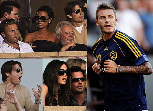 Photos Of David Beckham Playing with LA Galaxy, Against AC Milan With Gary Barlow, Victoria Beckham, Tom Cruise Watching