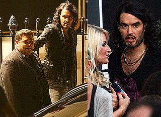 Photos Of Russell Brand On Set Of Get Him To The Greek, Video Of Him Showing Off Sex Moves With Male Friend