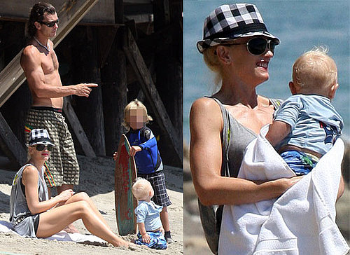 Photos of Gwen Stefani, Gavin Rossdale, Kingston and Zuma on Malibu Beach