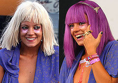 Which Wig Looks The Most Festive on Lily Allen? 