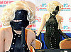Photos of Lady Gaga in Black Mask, Art Piece, MTV Press Conference