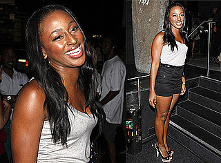 Alexandra Burke in High Waisted Black Shorts in LA, Copy Her Look