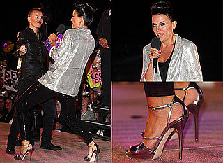Photos of Davina McCall of the Big Brother Final in Sequined Ensemble