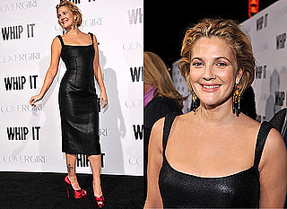 Photos of Drew Barrymore at Whip It Premiere in Long Body Hugging Dress