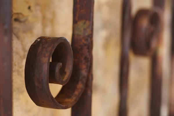 Swirls on an iron gate, Mission San Jose Swirls on an iron gate, Mission San Jose