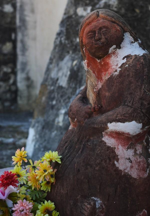 Small statue at Mission San Juan Small statue at Mission San Juan