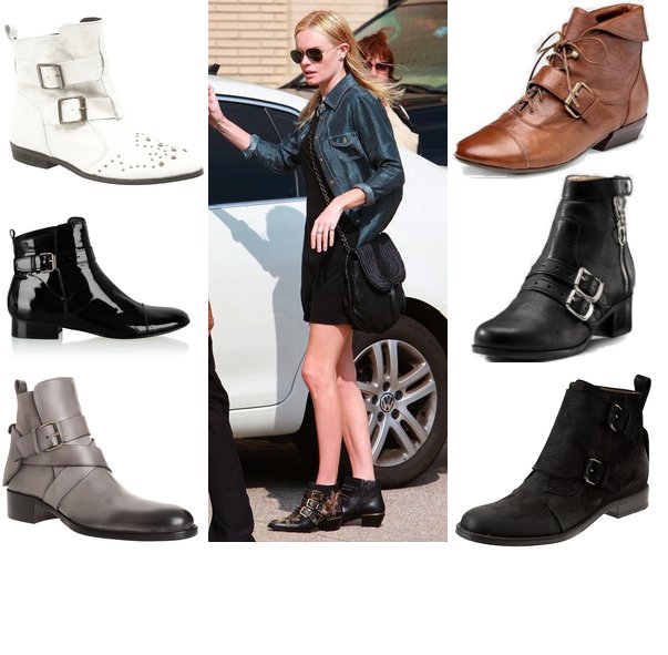 Flat Buckle Boots