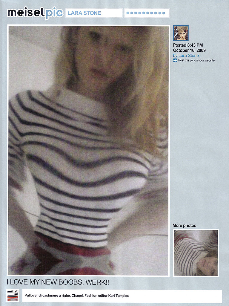 Full Look: Steven Meisel Spoofs Twitter for Vogue Italia December 2009 with "Meiselpic" Full Look: Steven Meisel Spoofs Twitter for Vogue Italia December 2009 with "Meiselpic"