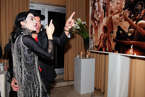 Daphne Guinness Trades in Skunk-Striped Hair for All Black, Swims in Pool Clothed for Art Basel Performance Piece Daphne Guinness Trades in Skunk-Striped Hair for All Black, Swims in Pool Clothed for Art Basel Performance Piece