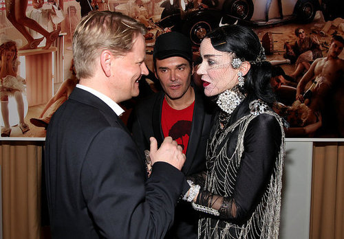 Daphne Guinness Trades in Skunk-Striped Hair for All Black, Swims in Pool Clothed for Art Basel Performance Piece Daphne Guinness Trades in Skunk-Striped Hair for All Black, Swims in Pool Clothed for Art Basel Performance Piece