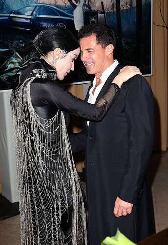 Daphne Guinness Trades in Skunk-Striped Hair for All Black, Swims in Pool Clothed for Art Basel Performance Piece Daphne Guinness Trades in Skunk-Striped Hair for All Black, Swims in Pool Clothed for Art Basel Performance Piece