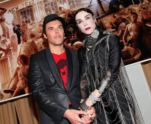 Daphne Guinness Trades in Skunk-Striped Hair for All Black, Swims in Pool Clothed for Art Basel Performance Piece Daphne Guinness Trades in Skunk-Striped Hair for All Black, Swims in Pool Clothed for Art Basel Performance Piece