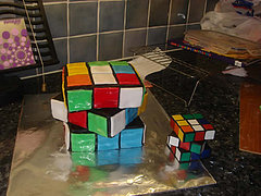 Edible Geek: Rubik's Cube Cake Edible Geek: Rubik's Cube Cake