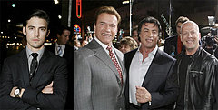 Arnold, Bruce and Sly Come out For Rocky Arnold, Bruce and Sly Come out For Rocky