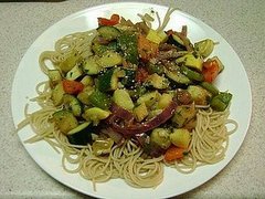 Grilled Veggie Pasta - a delicious, healthy meal